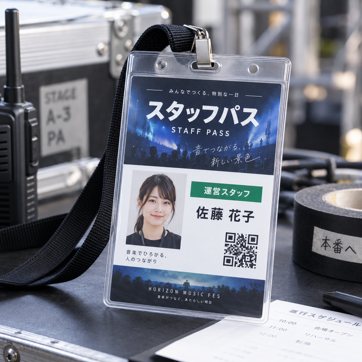 スタッフパス・関係者パスの制作例
